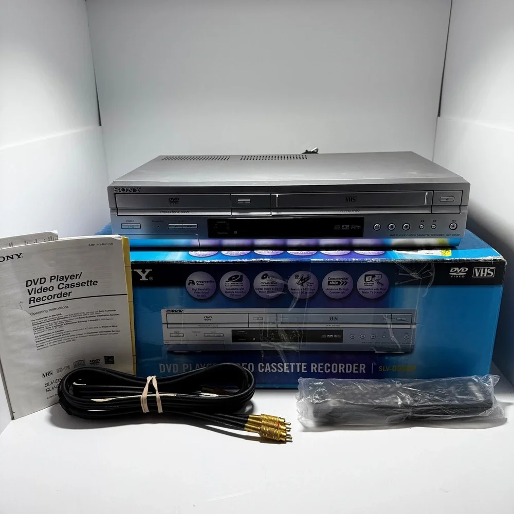 Sony SLV-D350P DVD VCR Combo Player Progressive Scan Hi-Fi Stereo -Working